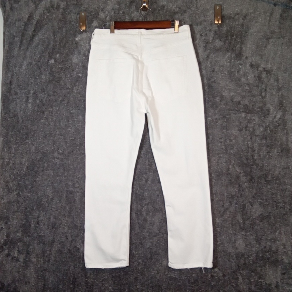 Agolde Riley High Rise Straight Crop Stretch Sour Cream Color Womens 30 - Picture 4 of 11